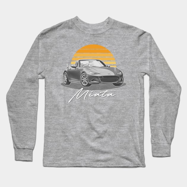 Retro Mazda Miata Graphic Design Long Sleeve T-Shirt by DankFutura